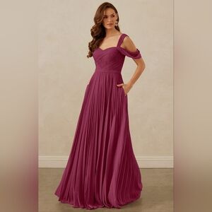 Christian Siriano For Azazie Mulberry Chiffon Goddess Gown